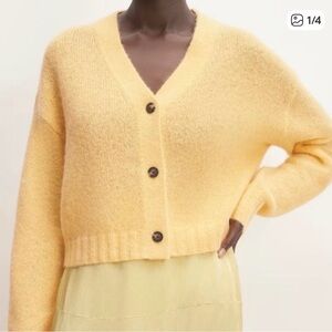 Everlane Soft Cropped Cardigan - Alpaca/ Merino Blend